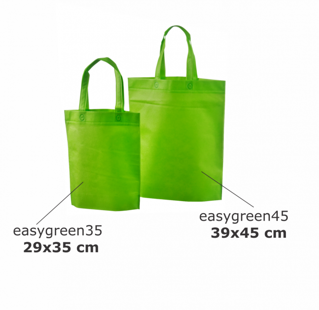 Зеленые сумки из спанбонда