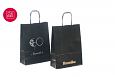 svart papirpose med tilpasset trykk | Referanser-svarte papirposer solide svarte kraftpapirposer m