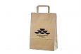 brun papperskasse med logotyp | Bildegalleri - Ekologiska papperskassar med platta handtag Stilful