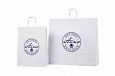 white kraft paper bag with print | Galleri-White Paper Bags with Rope Handles white kraft paper ba