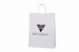 white paper bags with personal print | Galleri-White Paper Bags with Rope Handles white paper bags