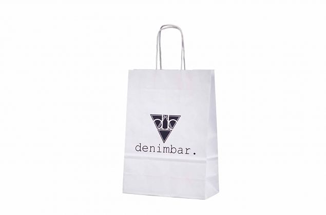 white paper bag with logo 