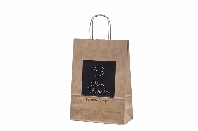 brown paper bag with personal print 