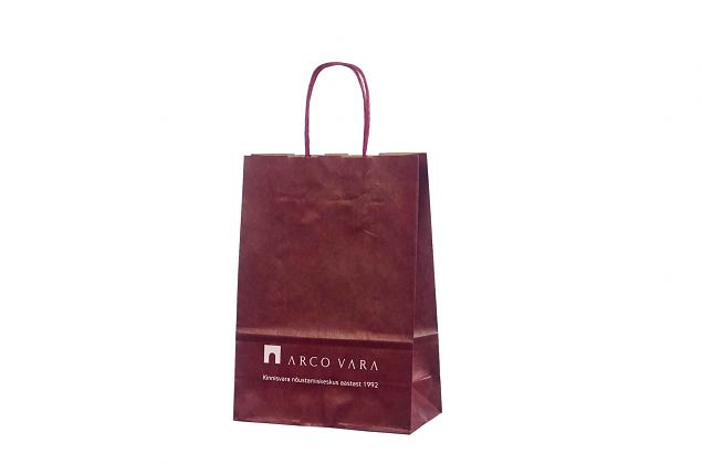 dark red paper bags 