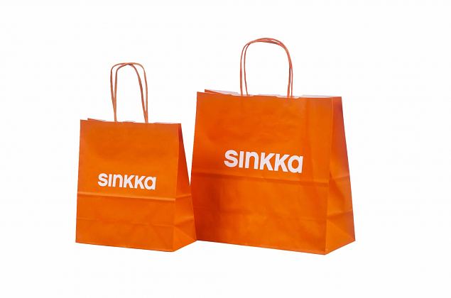 orange kraft paper bags 