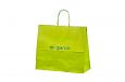 light green paper bag with print | Galleri-Orange Paper Bags with Rope Handles light green paper b