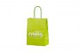 light green paper bags with logo | Galleri-Orange Paper Bags with Rope Handles light green paper b