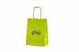 light green paper bag with personal logo | Galleri-Orange Paper Bags with Rope Handles light green