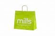 light green paper bags with personal logo | Galleri-Orange Paper Bags with Rope Handles light gree