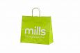 light green paper bag with logo | Galleri-Orange Paper Bags with Rope Handles light green paper ba