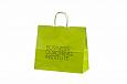 light green paper bag with print | Galleri-Orange Paper Bags with Rope Handles strong light green 