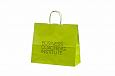 light green paper bags with logo | Galleri-Orange Paper Bags with Rope Handles strong light green 