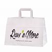 white paper bag Galleri-White Paper Bags with Flat Handles