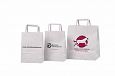 white paper bags with print | Galleri-White Paper Bags with Flat Handles white paper bag with pers