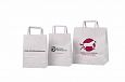 white paper bag with personal print | Galleri-White Paper Bags with Flat Handles white paper bag w