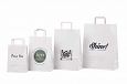 white kraft paper bags with print | Galleri-White Paper Bags with Flat Handles white paper bags wi