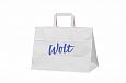 white paper bags with personal print | Galleri-White Paper Bags with Flat Handles white paper bag 