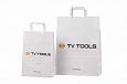 white kraft paper bags with print | Galleri-White Paper Bags with Flat Handles white paper bag wit