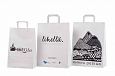 white paper bag with personal print | Galleri-White Paper Bags with Flat Handles durable white pap