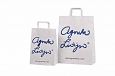 white paper bag with rope handles | Galleri-White Paper Bags with Flat Handles durable white paper