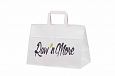 white paper bags with rope handles | Galleri-White Paper Bags with Flat Handles durable white pape