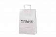 durable white paper bags with print | Galleri-White Paper Bags with Flat Handles durable white kra