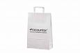 white paper bags with print | Galleri-White Paper Bags with Flat Handles durable white kraft paper