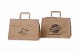 brown kraft paper bags with print | Galleri-Brown Paper Bags with Flat Handles durable brown paper