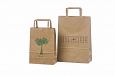 brown paper bags with print | Galleri-Brown Paper Bags with Flat Handles durable brown kraft paper