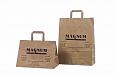 brown kraft paper bags with print | Galleri-Brown Paper Bags with Flat Handles durable brown paper