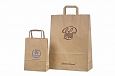 durable brown kraft paper bag with print | Galleri-Brown Paper Bags with Flat Handles eco friendly