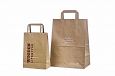 durable brown paper bag with print | Galleri-Brown Paper Bags with Flat Handles eco friendly brown