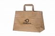 brown paper bags with print | Galleri-Brown Paper Bags with Flat Handles eco friendly brown kraft 