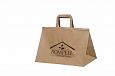 durable brown kraft paper bag with print | Galleri-Brown Paper Bags with Flat Handles eco friendly