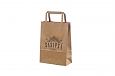 durable brown kraft paper bag with print | Galleri-Brown Paper Bags with Flat Handles durable and 