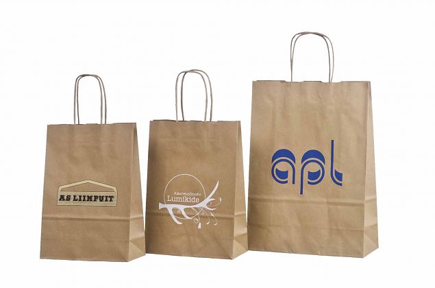 durable ecological paper bag with logo 