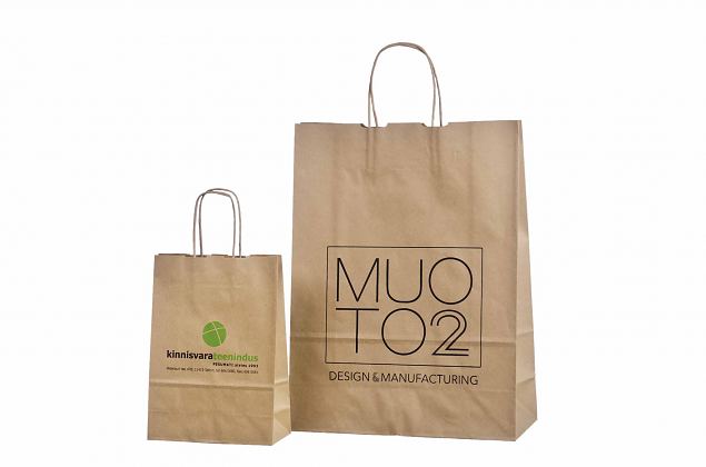 durable ecological paper bags with logo print 