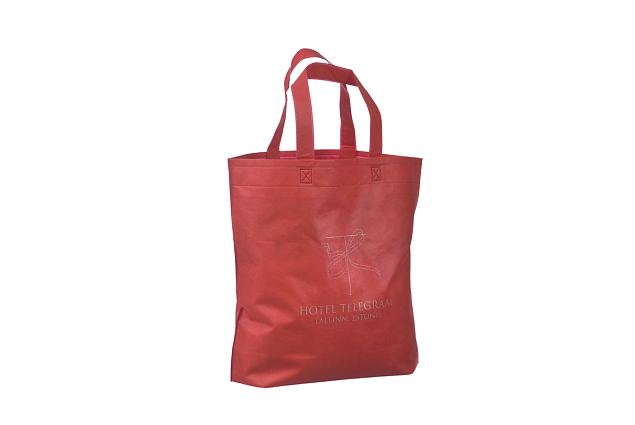durable red non-woven bags with print 