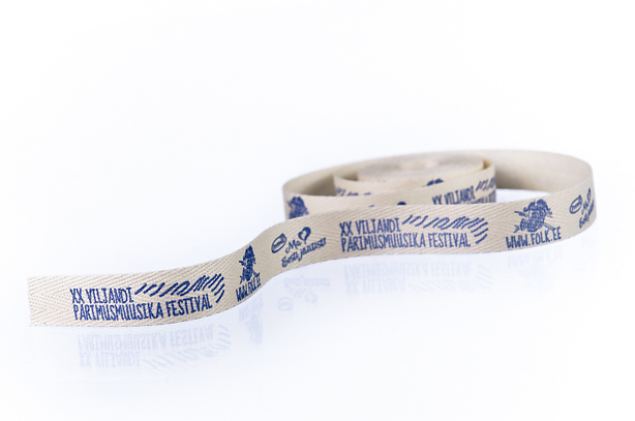 satin ribbon with personal print 