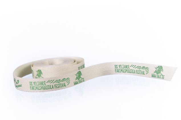 satin ribbon with personal logo print 