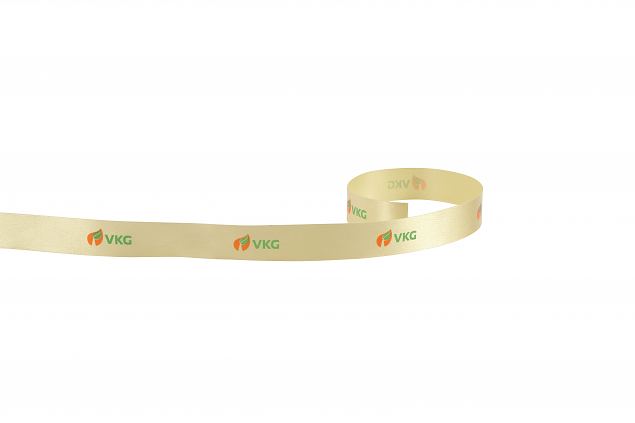 satin ribbon with personal logo print 