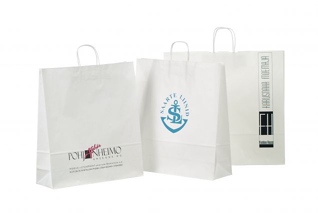 Firma logoga paberist kott ettevtele. Lai valik erinevaid kotte.