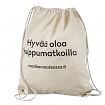 Referenssit- luomupuuvillainen reppu omalla logolla