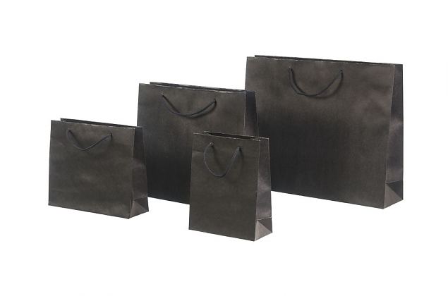 Black handmade kraft paper bags