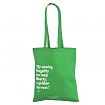 Rohelist vrvi riidest kott personaalse trkiga. Trkiga kotti Fotogalerii-rohelist vrvi riidest kotid