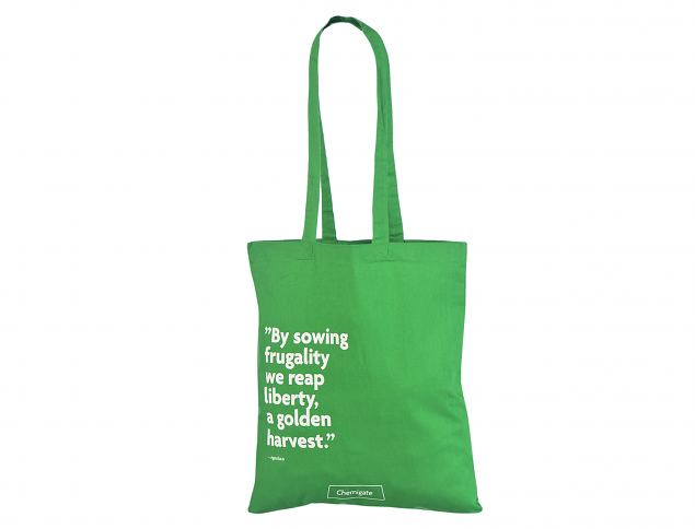 Rohelist vrvi riidest kott personaalse trkiga. Trkiga kottidele miinimum kogus alates 50 kotist