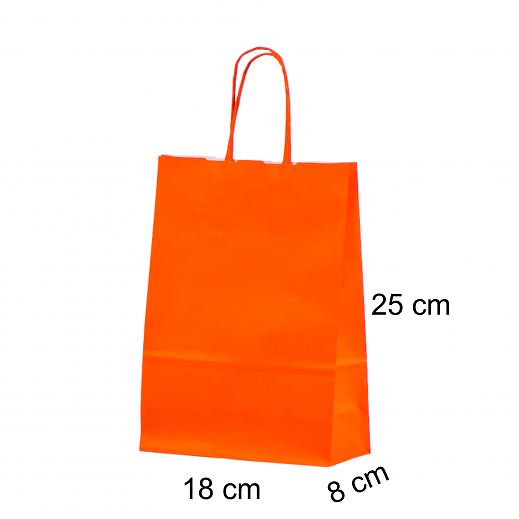 Pieni oranssi paperikassi 18x8x25 cm