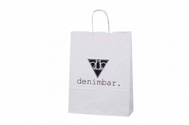 white paper bag with logo 