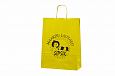 trkiga kollased paberkotid | Fotogalerii- kollased paberkotid, millele trkitud klientide logod 