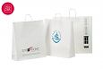 Valged paberist kotid on s.. | Fotogalerii- valged paberkotid, millele trkitud klientide logod Lo